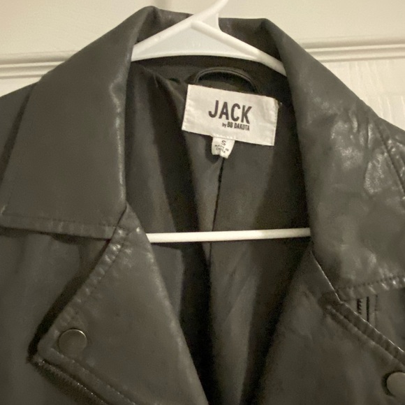 Almost new Jack by Dakota leather looking zip up jacket size small. Gray! - Picture 2 of 5